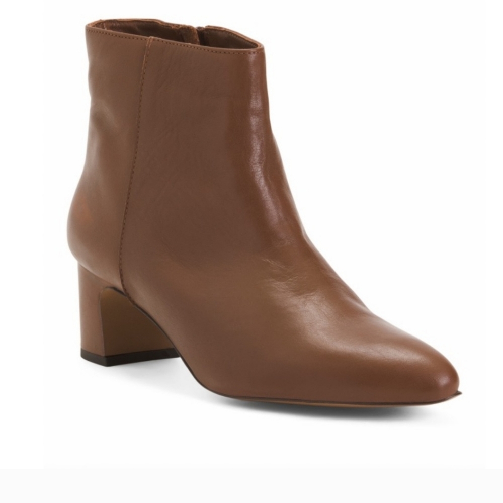 FABIANELLI Brown Made In Italy Leather Pointy Toe Boots